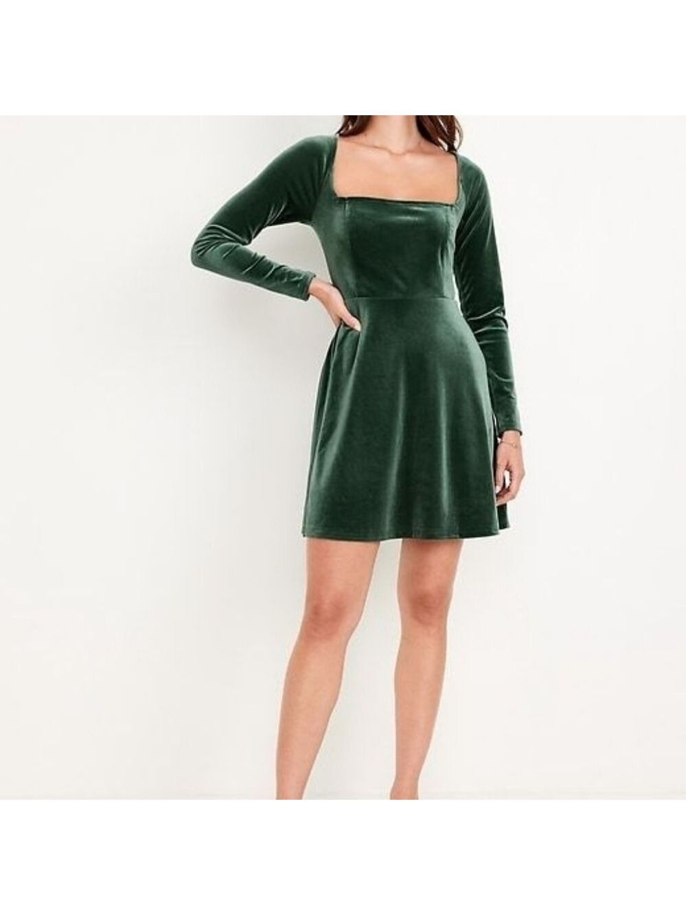 L • Old Navy • Fit & Flare Velvet Mini Dress
